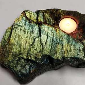 Support de bougie en cristal naturel en gros, bougeoir décoratif pour table, idéal pour mariages, bougies chauffe-plat, Reiki et Chakra - Product Image 4