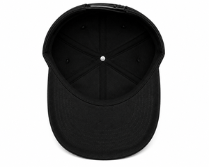 Casquette noire à 6 panneaux avec logo brodé sur le panneau avant, unisexe, décontractée, ajustement réglable, casquette brodée - Product Image 4