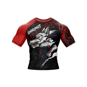 Custom Men's Rash Guard Surfing Clothes UV Sun Protection <b>Long</b> <b>Sleeve</b> Compression Shirts Suits Mesh Quick Dry Compression Shirt - Product Image 2