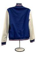 Chaqueta Varsity Roja de Alta Calidad para Mujer, Fabricada por OEM, Mangas de Piel de Oveja, Personalizable, Bordado de Chenilla de Algodón, Acolchada