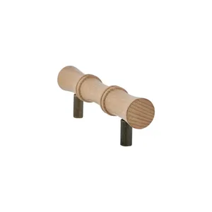 Wooden Cabinet Handle Bamboo Style Drawer Pull Vintage Furniture <b>Knob</b> <b>for</b> <b>Dresser</b> Wardrobe - Product Image 4