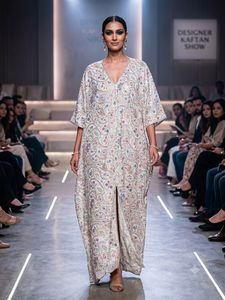 Chaqueta Étnica de Mujer, 100% Algodón, Tejida, Bordada, de Secado Rápido, con Patrón Circular de Lentejuelas Mandala, Lehenga de Novia, Abaya - Product Image 2