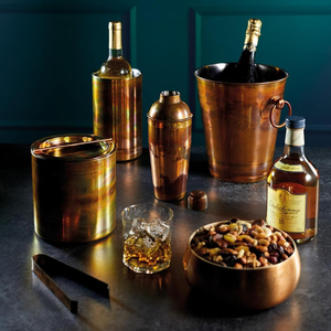 Rustic Distressed Copper Cocktail Shaker Featuring An Antique Patina Unique Vintage <b>Bar</b> <b>Tool</b> Crafted For Stylish Entertaining - Product Image 6