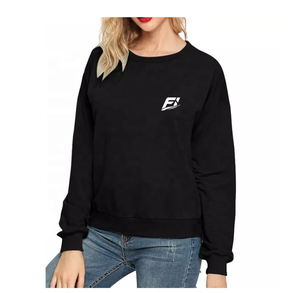 Sudadera con Capucha de Algodón Tejido para Mujer, Estilo Formal, Personalizada, con Logotipo Frontal, Color Sólido, Cuello Redondo - Product Image 4
