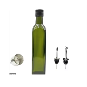 Elegant <b>750ml</b> Marasca Olive Oil Glass <b>Bottles</b> In Dark Green And Amber Glass Round And Square Designs Perfect For Olive Oil - Product Image 5