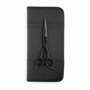 Ciseaux Premium Double Threat Noir Mat, Lames en Acier Inoxydable de Haute Qualité pour une Coupe Précise, Idéal pour les Professionnels - Product Image 1