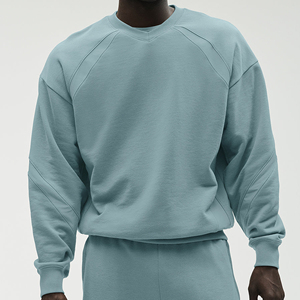 Sweat-shirt à col rond uni pour homme, logo personnalisé, sweat-shirt décontracté à la mode sans capuche - Product Image 6