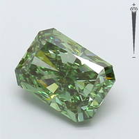 Diamant cultivé en laboratoire certifié IGI, 3,79 carats, taille Radiant, couleur vert vif fantaisie, clarté VVS2, CVD 728570699, ROYAL GEMS FOR Jewelry