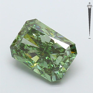 Diamante Cultivado en Laboratorio con Certificación IGI, Corte Radiante de 3.79 CT, Color Verde Intenso Fantasía, Claridad VVS2, CVD 728570699, ROYAL GEMS PARA Joyería - Product Image 4