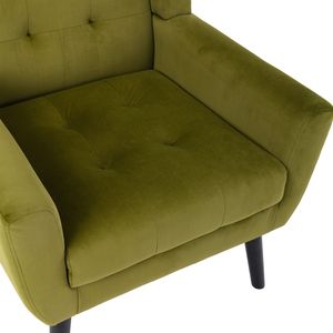 Poltrona Ergonomica Moderna in Morbido Velluto con Gambe Nere per Soggiorno e Camera da Letto, Uso Interno Domestico - Product Image 6