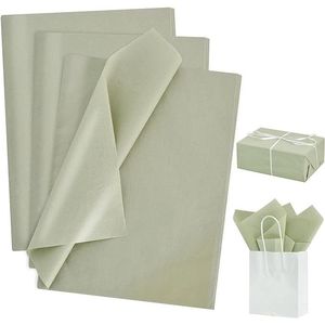 100 Fogli di Carta Velina Verde Salvia 14 X 20 Pollici per Confezioni Regalo, Matrimoni e Lauree - Product Image 1