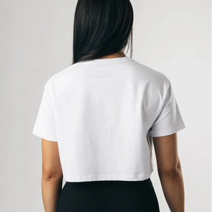 Wholesale 100% Cotton Oversized <b>Tshirt</b> for Women Plain Crop Top High Quality Half Sleeve Length Plus 4XL 5XL Long Sport Logo - Product Image 5