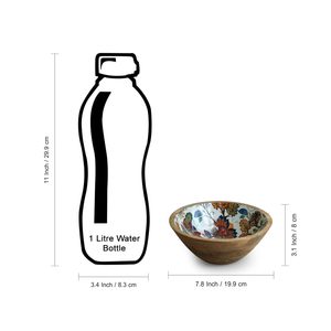 Stylish <b>Wooden</b> Bowl for <b>Dining</b> <b>Table</b> Use Perfect for Serving Salad Fruits Chips Snacks and Dry Food Items with <b>Rustic</b> Look - Product Image 5