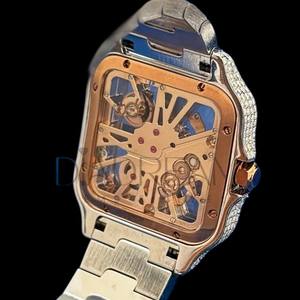 Reloj de Pulsera de Lujo para Hombre, con Esfera Blanca, Oro Blanco, Personalizado, con Diamantes Moissanite, Estilo Hip Hop - Product Image 2