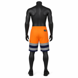 Shorts de travail haute visibilité, shorts cargo réfléchissants, pantalons de sécurité pour la construction avec ceinture élastique - Product Image 3