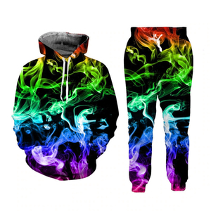 Survêtement de sport pour homme en polyester léger, imprimé par sublimation, avec haut zippé et pantalon à taille élastique – Performance optimale - Product Image 1