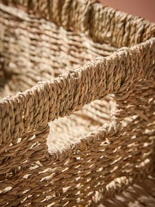 Set of 3 <b>rectangular</b> seagrass <b>baskets</b> Handmade Storage <b>Basket</b> Wholesale eco-friendly Made in Vietnam - Product Image 4