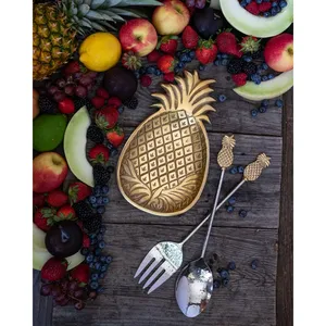 Handmade Decorative Metal Display Tray with Luxury Artisan Hammered Finished Metal Handicraft Serving Dish for Home Decor - Product Image 2