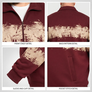 Wholesale Men Plus Size Track <b>Jackets</b> Turn Down Collar Training <b>Jacket</b> Men Cotton Fleece Zipper-Up Top <b>Winter</b> Wear Sports <b>Jacket</b> - Product Image 6