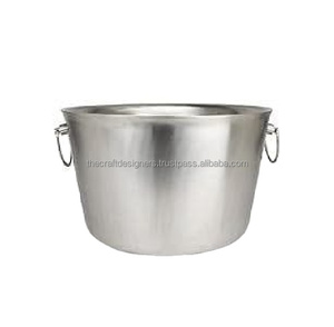 ถังแช่ไวน์แชมเปญขนาดใหญ่ทำจากสเตนเลสสตีลถังน้ำแข็งเงินอุปกรณ์สำหรับบาร์ไวน์ชุบนิกเกิล - Product Image 1