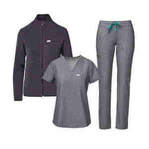 Conjunto de Uniformes Médicos Premium para Mujer, 3 Piezas, Uniforme de Enfermería para Hospital, Top con Cuello en V, Pantalones y Chaqueta, Ropa de Trabajo para Clínica de Salud - Product Image 5