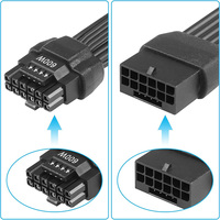 Câble d'extension 12VHPWR 16 broches (12+4 broches), câble d'alimentation GPU ATX 3.0 PCIe 5.0