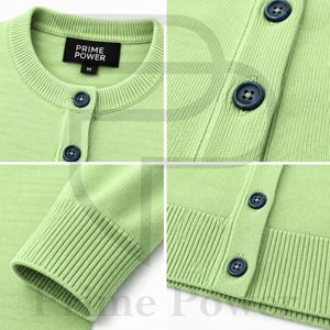 Women's Long Sleeve Knit <b>Cardigan</b> Custom Apparel Supplier Button Closure Ribbed Waist Casual Sweater Wholesale Clothing Range - Product Image 3
