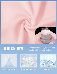 Polo à manches courtes pour femme, couleur unie rose, tissu tissé décontracté, longueur normale - Product Image 2