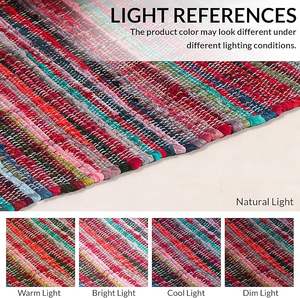 Tapis de couloir Chindi colorés personnalisés de qualité supérieure, faits à la main, lavables, recyclés, tapis de cuisine, paillasson, design de logo - Product Image 5