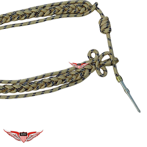 Cordons d'épaule tressés en aiguillette avec embout argenté métallique, style classique, en nylon et coton, pour vêtements - Product Image 2