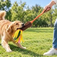 Jouet interactif pour chien Zheng Xin : Corde durable pour le tirage à la main et balle élastique pour le jeu de mâcher