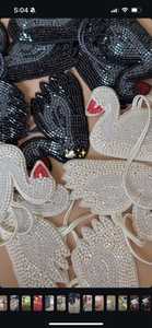 Breloque de sac et porte-clés en forme de cœur floral perlé - Product Image 2