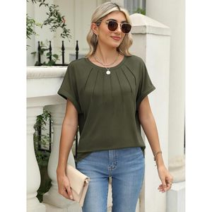 2025 femmes vert armée surdimensionné été hauts décontracté affaires t-shirts pour l'été - Product Image 4