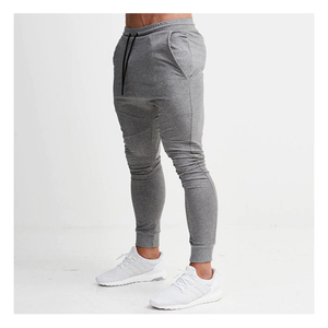 Pantalones Deportivos Grises para Hombre, Cintura Elástica con Cordón, Bolsillos Laterales, Pantalones Jogger de Punto Transpirables, Ropa Casual de Otoño - Product Image 1