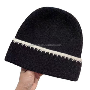 Unisex Acrylic <b>Beanie</b> Hat <b>Pom</b> <b>Pom</b> 3D Embroidery Letter Character Patterns Winter Outdoor Casual 56-58CM OEM Service - Product Image 1