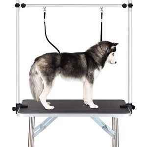 Tavolo Professionale Portatile per Toelettatura Animali Domestici, Robusto, Regolabile, in Legno, con Braccio e Rete, per Cani di Taglia Grande e Piccoli Animali - Product Image 3