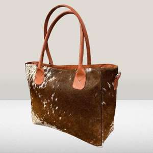 Sac fourre-tout en cuir véritable fait main de qualité supérieure avec broderie et fermeture éclair, style vintage pour femme, sac à bandoulière tendance pour le shopping LHTB-0088 - Product Image 4