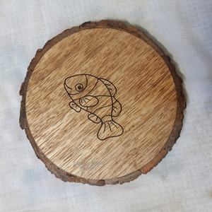 Posavasos de madera de pájaro rústico, posavasos para taza de café de granja, posavasos de corteza de árbol, posavasos teñido hecho a mano, decoración de mesa y accesorios - Product Image 5