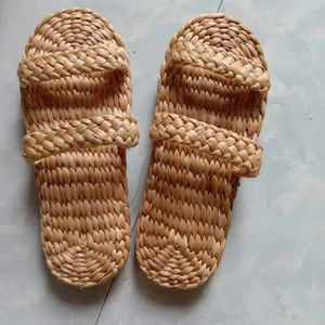 Sandales Dragonex en jacinthe d'eau tressée à la main, écologiques, avec empeigne en toile, à lacets, taille personnalisée, prix compétitif, pour usage quotidien et plage - Product Image 1