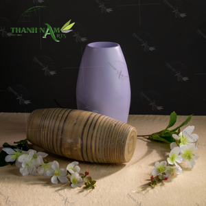 Vase de table en bambou minimaliste moderne fabriqué à la main au Vietnam pour la décoration de la maison et du bureau - Product Image 6
