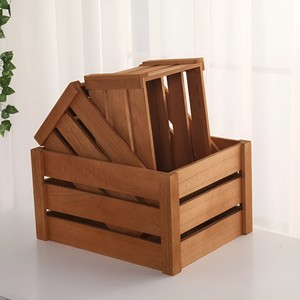 Vente en gros caisses de rangement en bois vintage bon marché boîtes de caisse en bois de taille mini pour la décoration de la maison et de la cuisine - Product Image 5