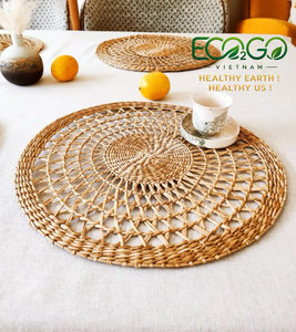 Wholesale Natural <b>Seagrass</b> <b>Placemat</b> Hand Woven Sedge Table Mat Eco-Friendly Round Braided Coaster for Dining & Restaurant - Product Image 4