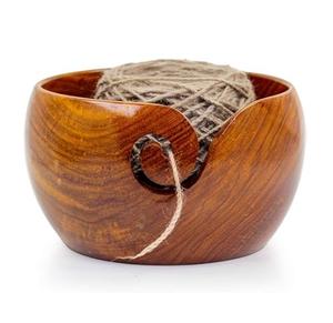 Support en bois de luxe pour pelotes de laine et bols, pour le tricot et le crochet, organisateur de rangement décoratif écologique - Product Image 3