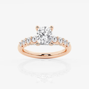 แหวนทองคำ14K สำหรับผู้หญิง igi/gi/egl รับรองว่าเป็นเบาะที่ถูกสร้างขึ้นในห้องแล็บสำหรับงานแต่งงานงานหมั้นทำมือของขวัญเครื่องประดับ - Product Image 5