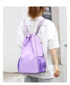 Hot Sale Customized Logo High Quality Sports Fitness Travel <b>Waterproof</b> Backpack 210d Cheap Polyester <b>Drawstring</b> <b>Bag</b> for Students - Product Image 4