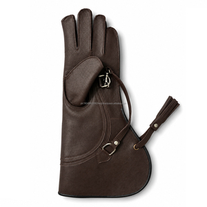 Gants de sécurité pour fauconnerie en cuir de vachette de qualité supérieure, 3 couches, 45 cm de long, personnalisés, pour sports de plein air, détection des aiguilles, quatre doigts - Product Image 1