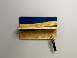 Luxury Wooden Wall <b>Key</b> Organizer with Premium Metal Hooks for Modern Homes - Product Image 3