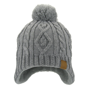Chapeau d'hiver unisexe avec cache-oreilles et pompon, motif étoile, bonnet tricoté pour usage extérieur, 100% acrylique, style décontracté, taille adulte 56-58CM - Product Image 3
