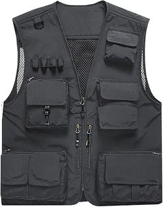 Chaleco de Pesca Táctico Multibolsillos para Hombre - Chaleco Safari Ligero de Poliéster/Nylon con Protección UPF 50+ para Exteriores - Product Image 3