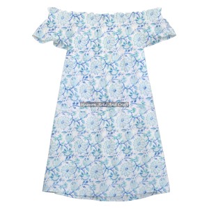 Elegant Cotton Off Shoulder Dress For Ladies Club <b>Party</b> Wear Sexy <b>Sweet</b> Autumn Season Natural Print - Product Image 4